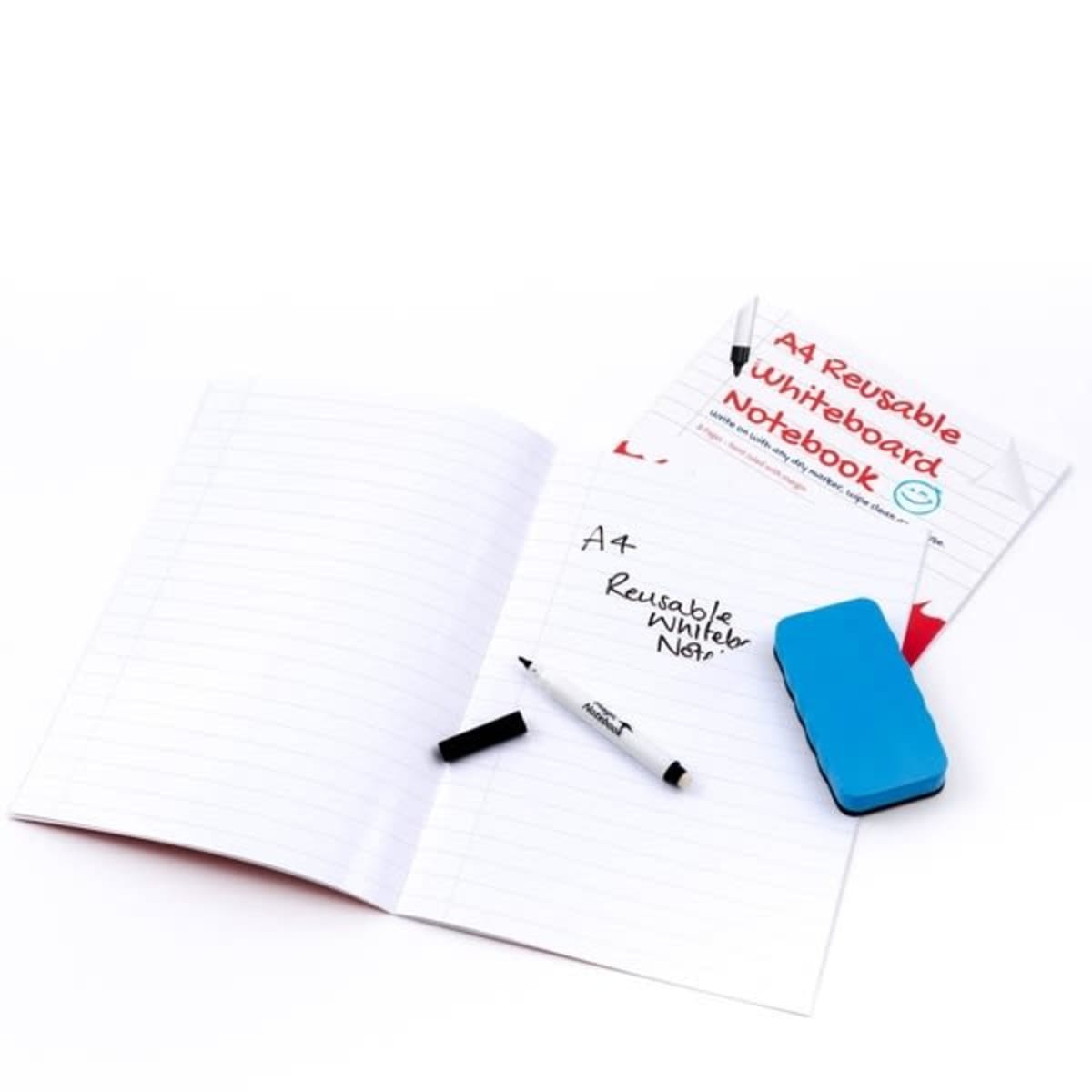 Lined Reusable Whiteboard Notebook - A4 Size