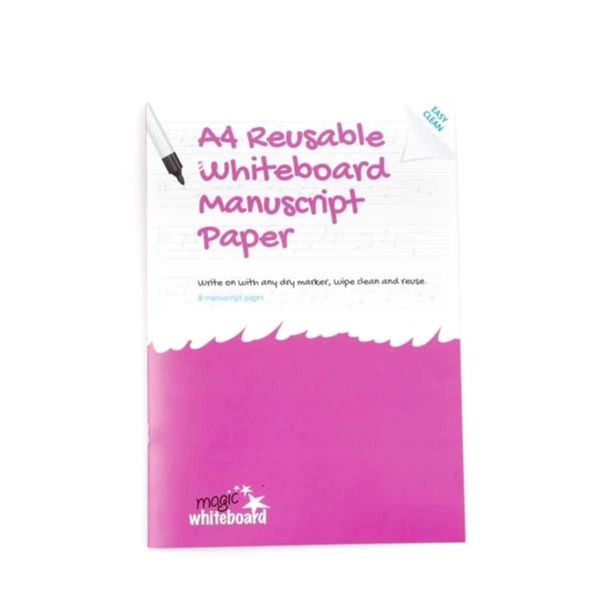 A4 Reusable Whiteboard Manuscript Notebook – 8 Pages