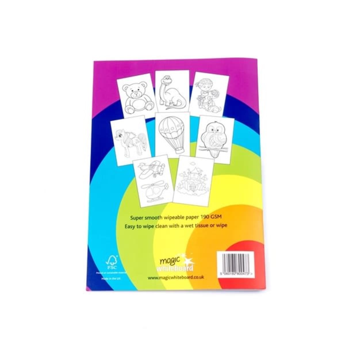 A4 Children's Wipeable & Reusable Colouring Book