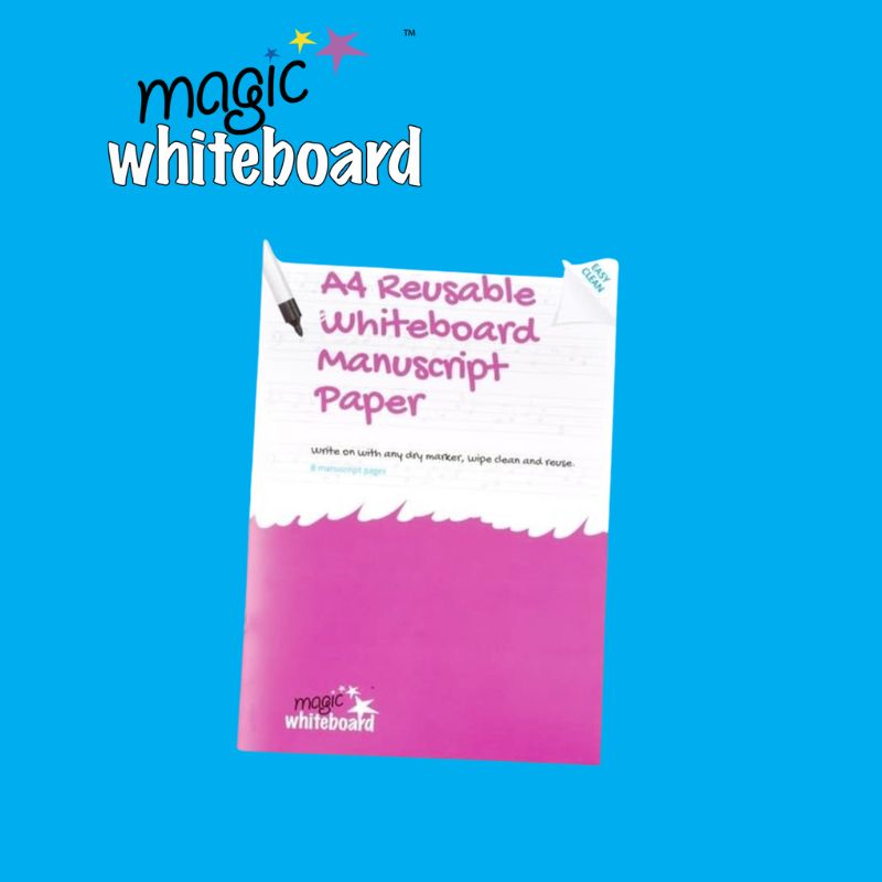 A4 Reusable Whiteboard Manuscript Notebook – 8 Pages