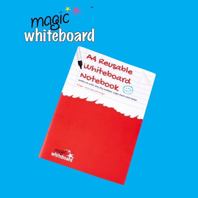 Lined Reusable Whiteboard Notebook - A4 Size
