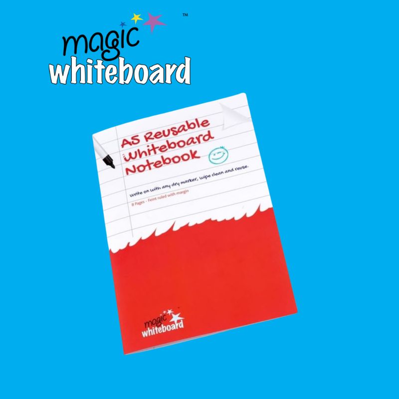 Lined Reusable Whiteboard Notebook - A5 Size